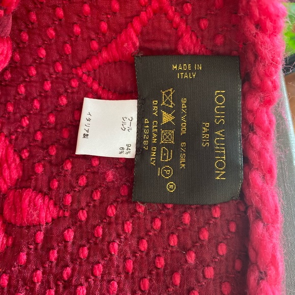 LOUIS VUITTON Wool Silk Logomania Scarf - Picture 2 of 8